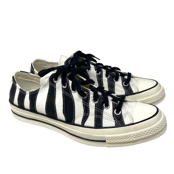 Converse Other - Converse Chuck 70 Sneakers Men's Size Egret Canvas Black Shoes Low Top 168906C